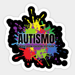 Autismo, concientizacion educacion aceptacion Sticker